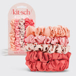 Load image into Gallery viewer, KITSCH Ruched Satin Scrunchies 5pc Set
