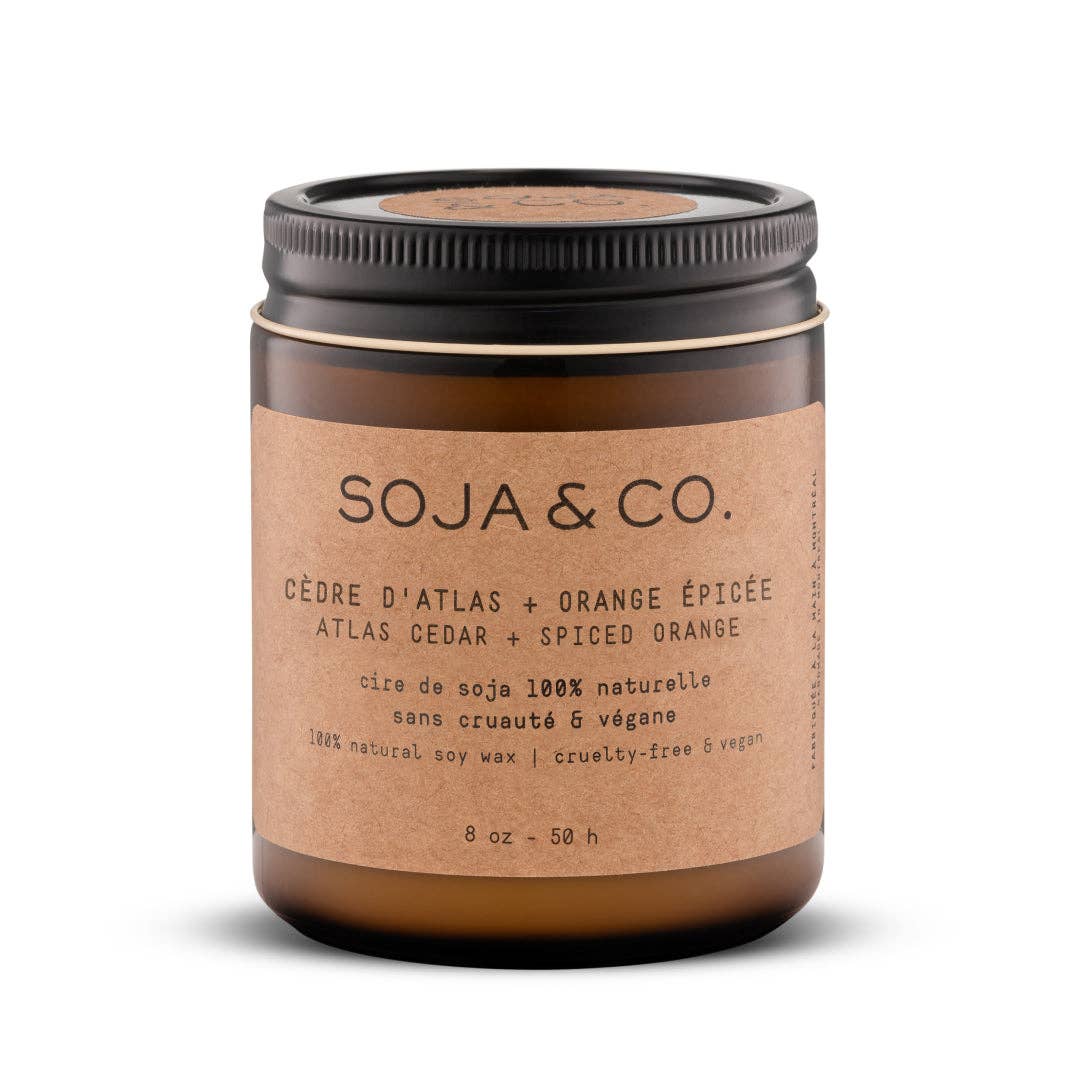 Soy Wax Candle | Atlas Cedar + Spiced Orange: 8 oz