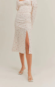 SAGE THE LABEL Feminine Flora Midi Skirt
