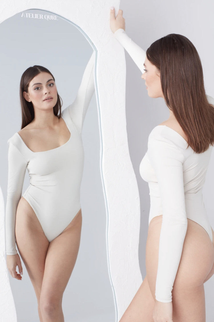 RD STYLE Stacy Square Neck Long Sleeve Bodysuit