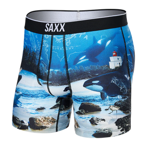 SAXX Volt Breath Mesh Boxer Brief-Vancover Island Multi