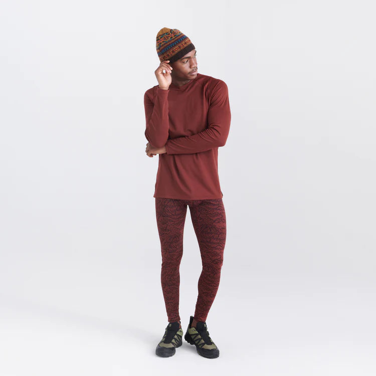 SAXX Roast Master Long Sleeve Crew-Dark Brick