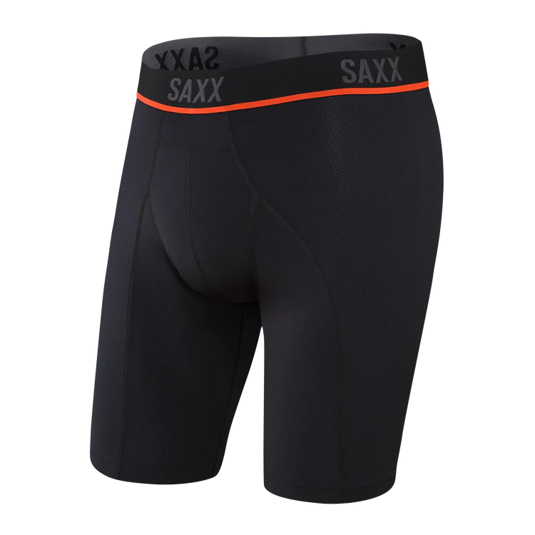 SAXX Kinetic Mesh Long Boxer Brief-Black