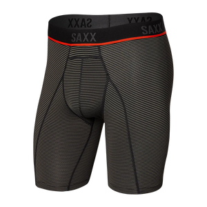 SAXX Kinetic Mesh Long Boxer Brief-Grey Feed Stripe