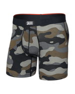 Load image into Gallery viewer, Camouflage boxer briefs with black waistband on a white background
