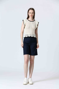 SEE U SOON Crochet Knit Top