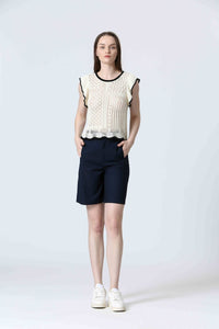 SEE U SOON Crochet Knit Top