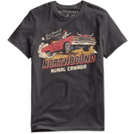 Load image into Gallery viewer, Black t-shirt with a graphic of a red truck and 'Northbound Rural Canada' text on a white background

