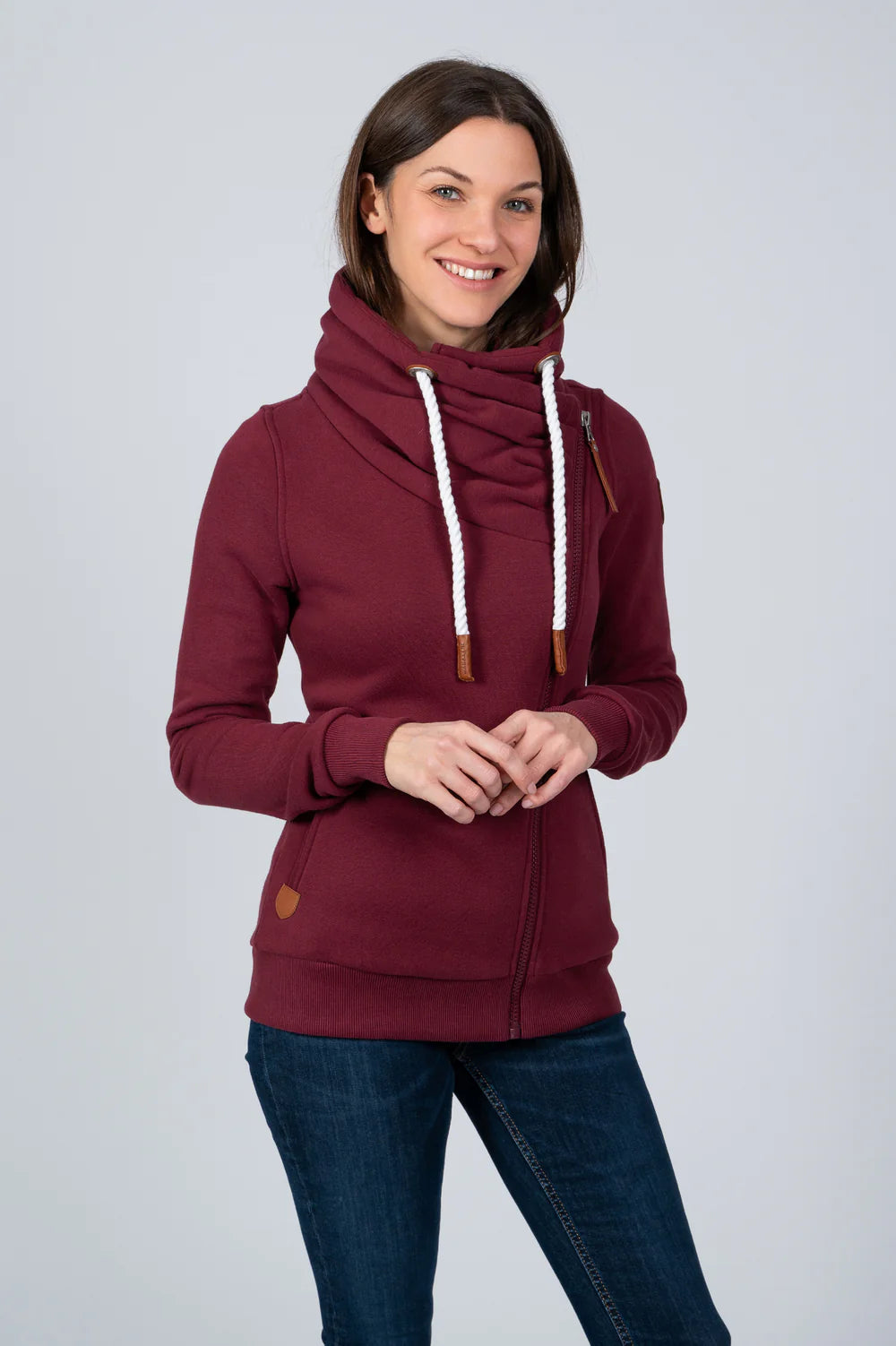 WANAKOME Hestia Full Zip High Collar Sweatshirt