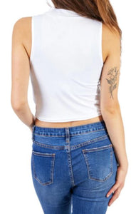 SILVER JEANS Ladies Mock Neck Sleeveless Knit Top