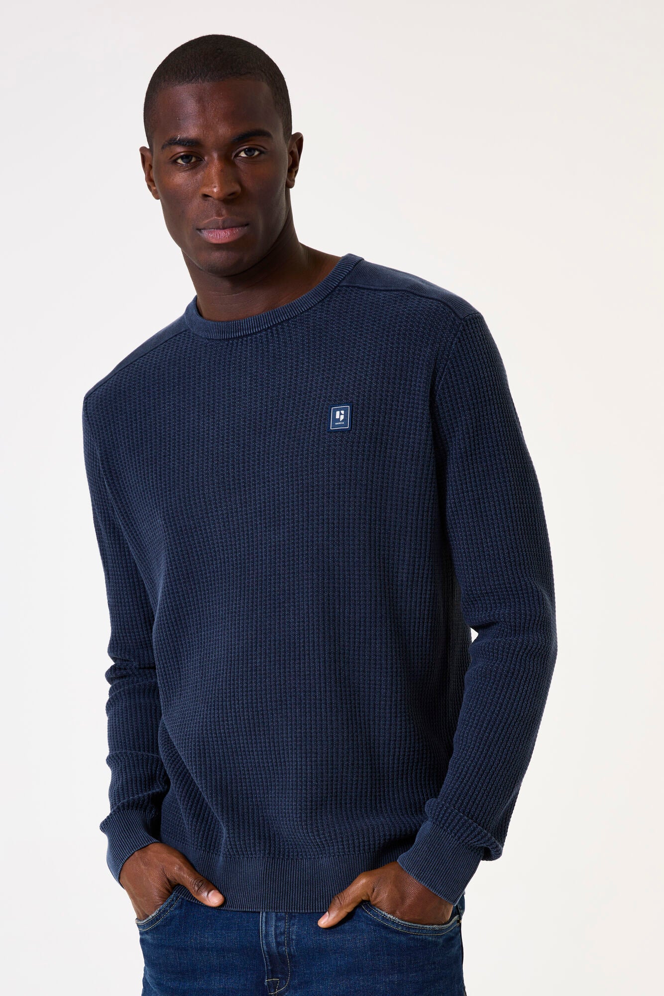GARCIA Dark Blue Pullover Sweater