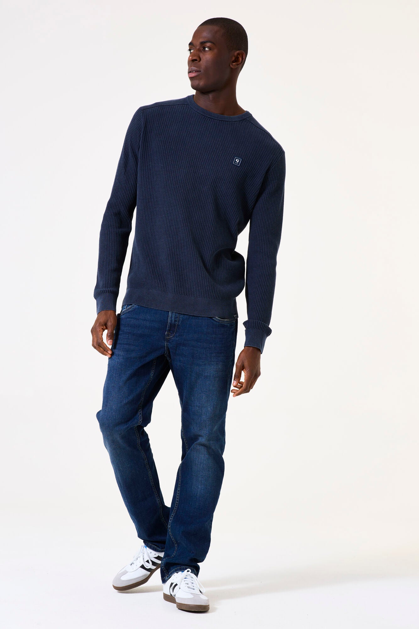 GARCIA Dark Blue Pullover Sweater
