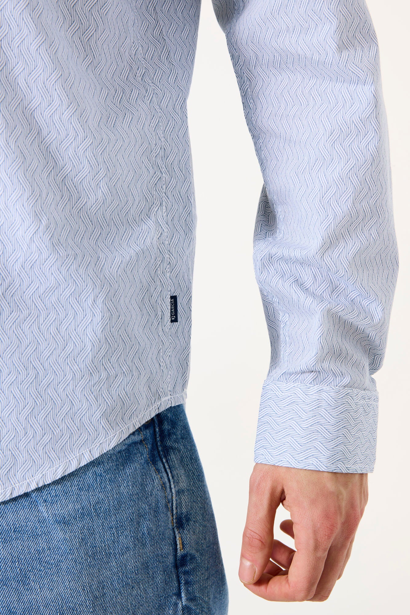 GARCIA Men's Printed Dress Shirt