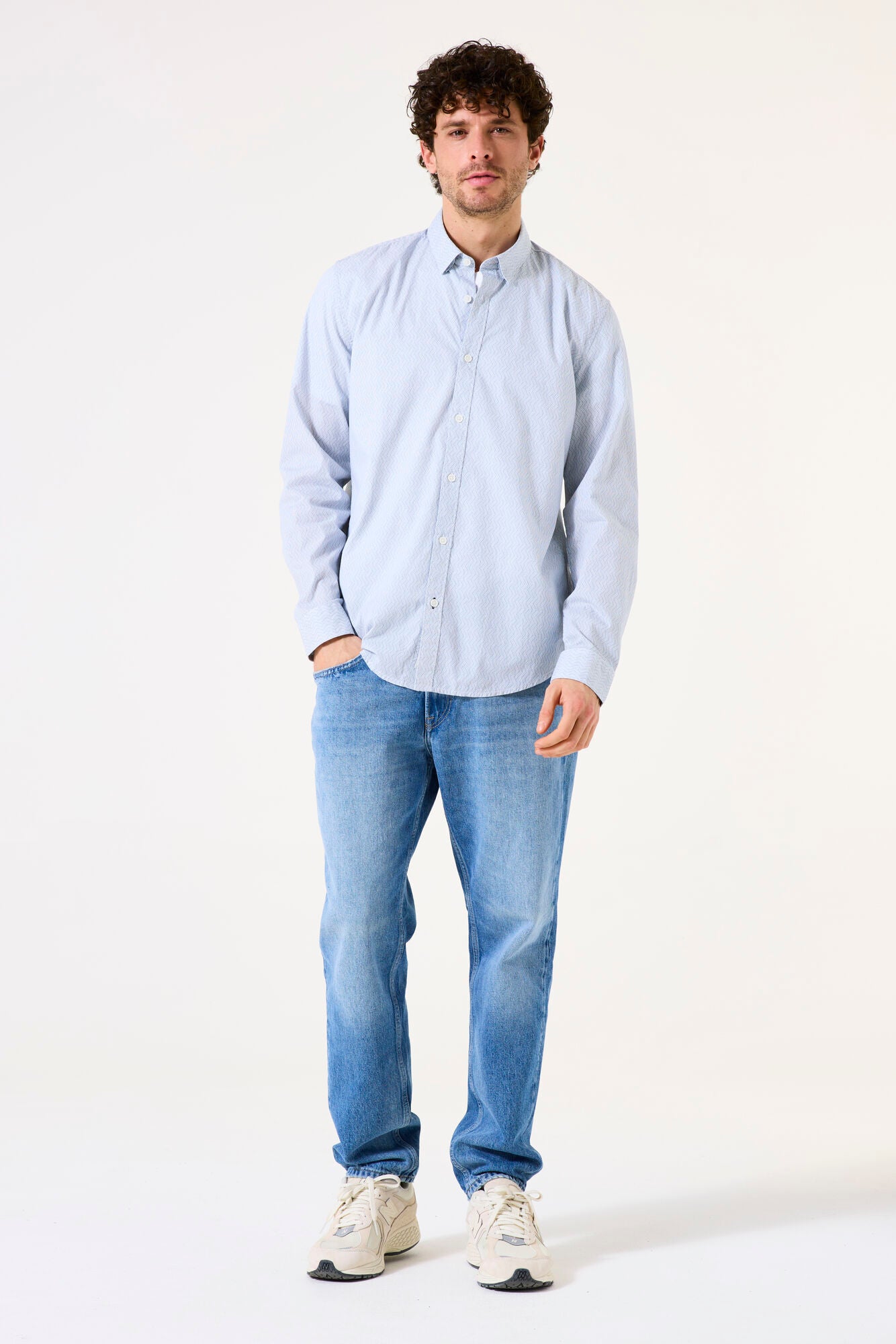 GARCIA Men's Printed Dress Shirt