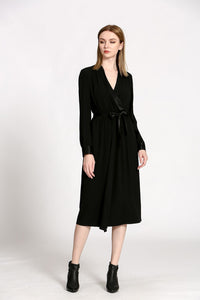 SEE U SOON Black Wrap Dress