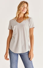 Load image into Gallery viewer, ZSUPPLY Cotton Slub Pocket Tee - Soft Grey
