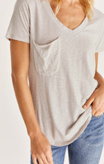 Load image into Gallery viewer, ZSUPPLY Cotton Slub Pocket Tee - Soft Grey
