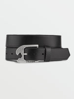 Load image into Gallery viewer, VOLCOM Skully Leather Belt - Black
