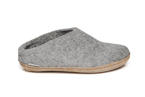 GLERUPS Slip-On - Leather Grey