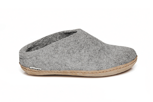 GLERUPS Slip-On - Leather Grey