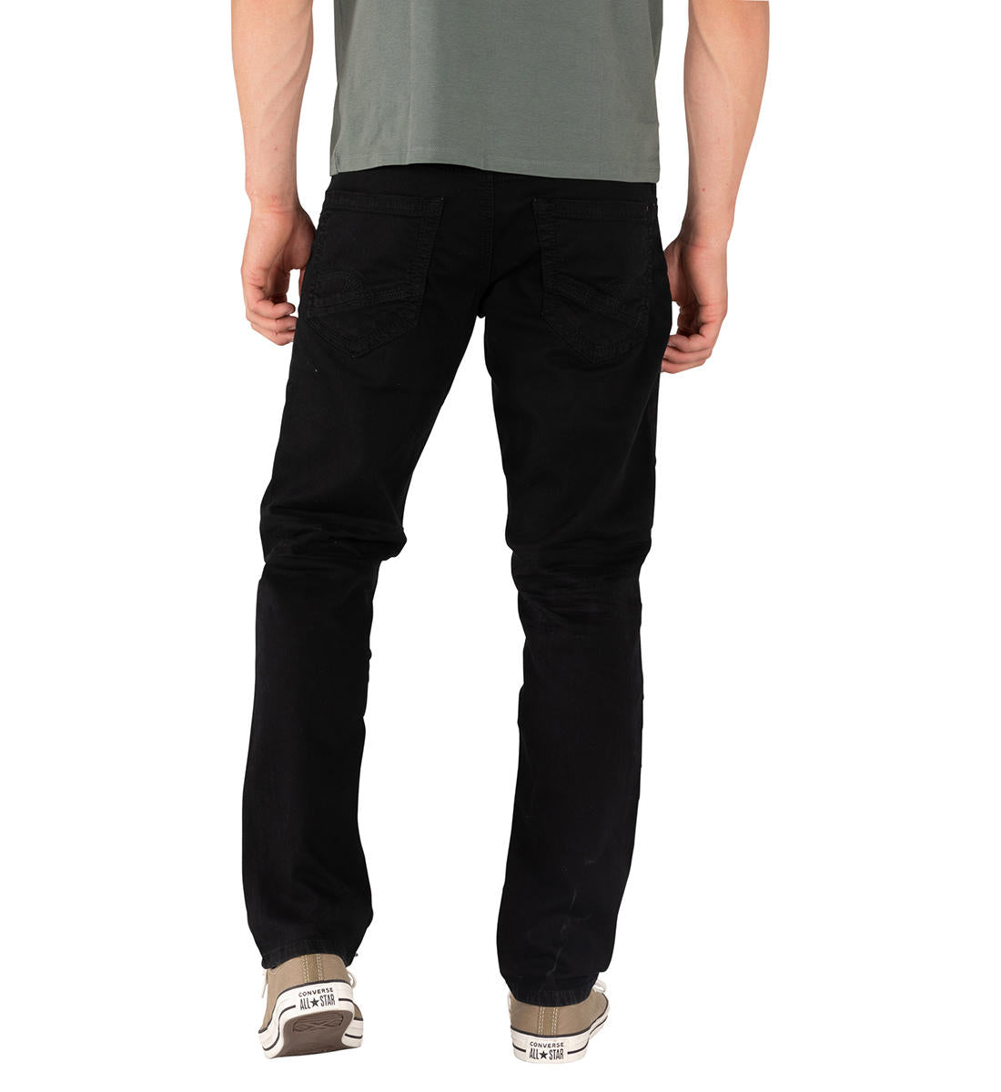 SILVER JEANS Eddie Relaxed Fit - Tapered Leg Black