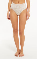 Load image into Gallery viewer, ZSUPPLY Cheeky Leopard High Waisted Brief - White Sand
