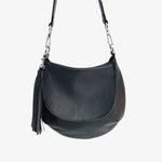 Load image into Gallery viewer, BRAVE Nanjo Leather Bag - Black &amp; Silver
