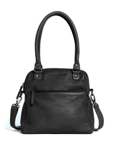 STICKS & STONES Orleans Leather Bag Black