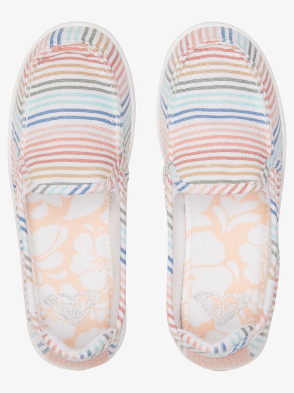 ROXY GIRL Minnow Slip on Shoes - Rainbow Stripe