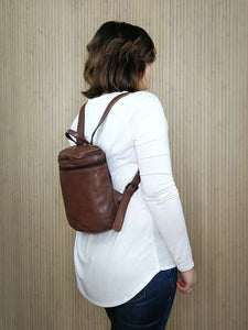 STICKS & STONES Valencia Leather Backpack