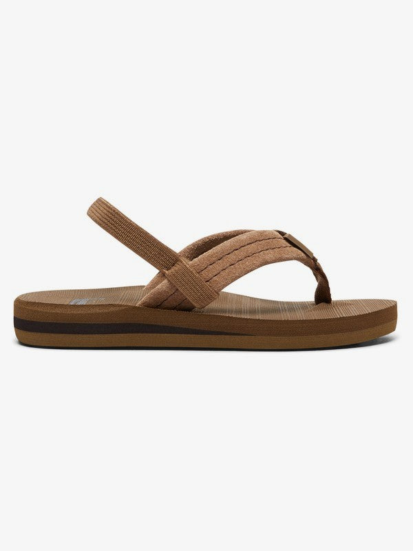 QUIKSILVER Toddler Carver Suede Sandal - Tan