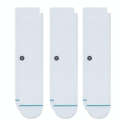 STANCE Icon Crew Socks 3 Pack- White