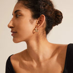 Load image into Gallery viewer, PILGRIM Aica Recycled Chunky Huggie Hoop Earrings
