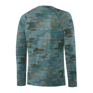 SAXX Viewfinder Long Sleeve Crew - Blue Up In Smoke Camo