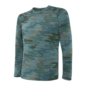 SAXX Viewfinder Long Sleeve Crew - Blue Up In Smoke Camo