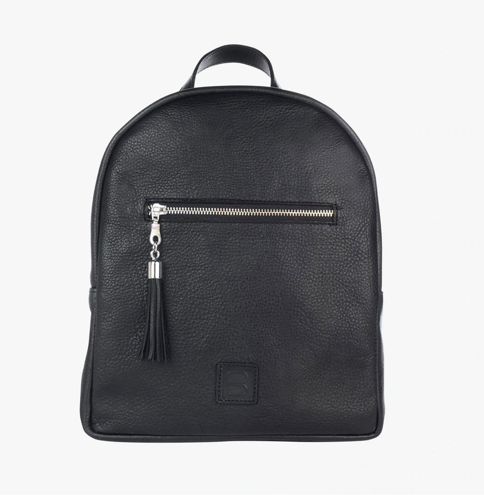 BRAVE Jamie Pebbled Leather Backpack - Black