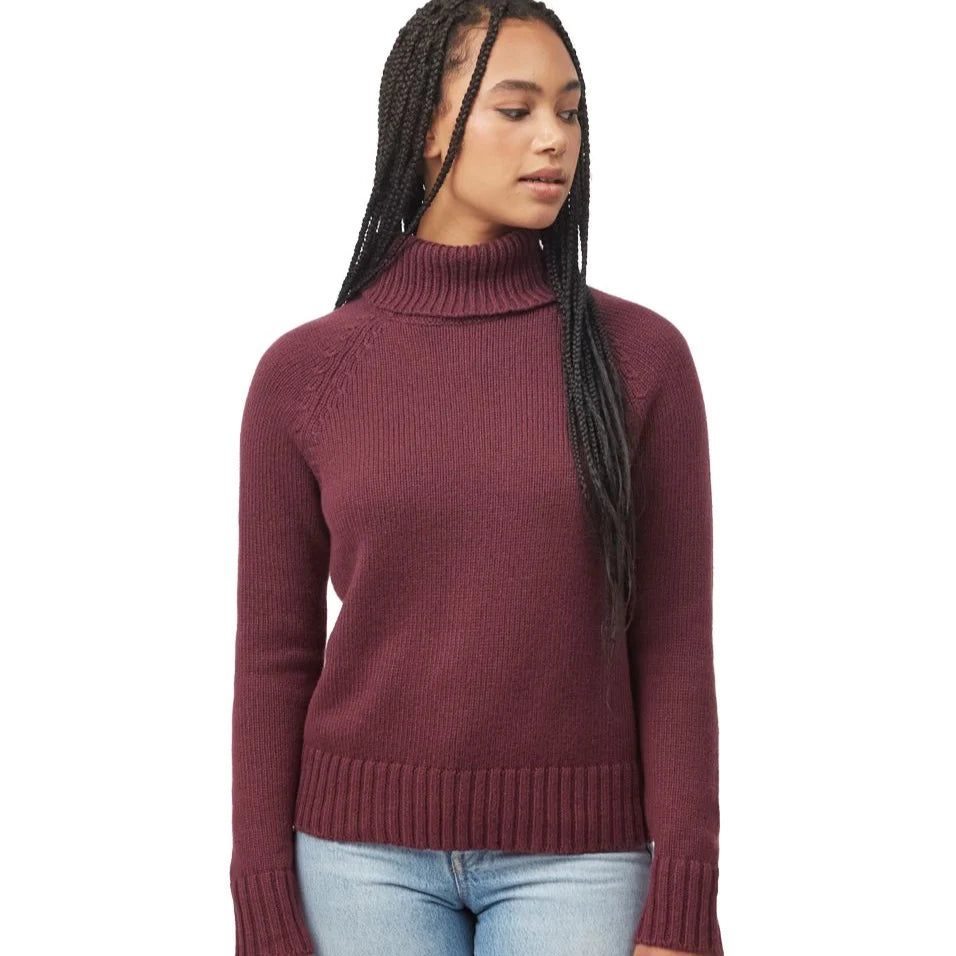 TENTREE Highline Wool Turtleneck Sweater - Fig