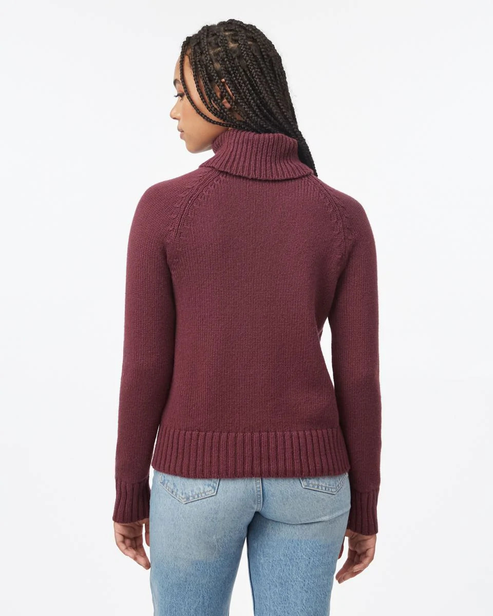 TENTREE Highline Wool Turtleneck Sweater - Fig