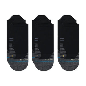 STANCE Run Light Tab Socks 3 Pack - Black