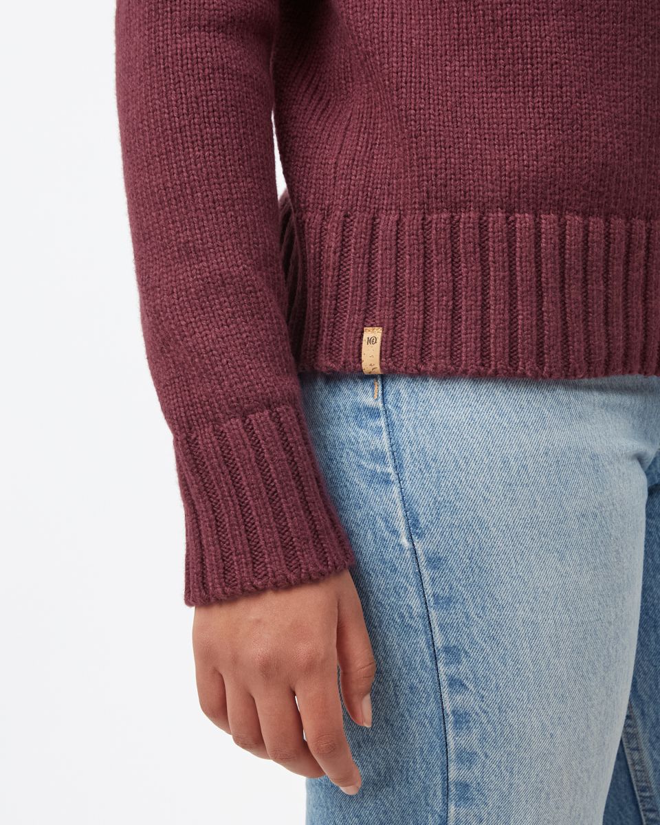 TENTREE Highline Wool Turtleneck Sweater - Fig