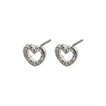 Load image into Gallery viewer, PILGRIM Edie Crystal Heart Stud Earrings
